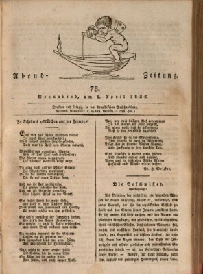Abend-Zeitung Samstag 1. April 1826