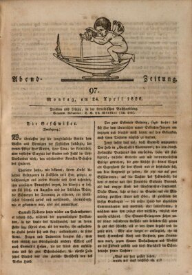 Abend-Zeitung Montag 24. April 1826
