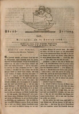 Abend-Zeitung Mittwoch 14. Juni 1826
