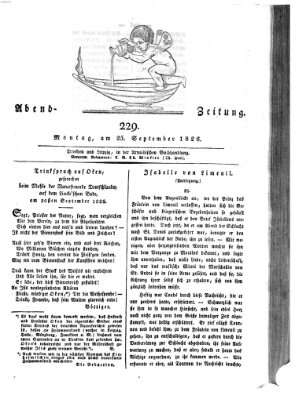 Abend-Zeitung Montag 25. September 1826