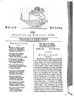 Abend-Zeitung Samstag 28. Oktober 1826