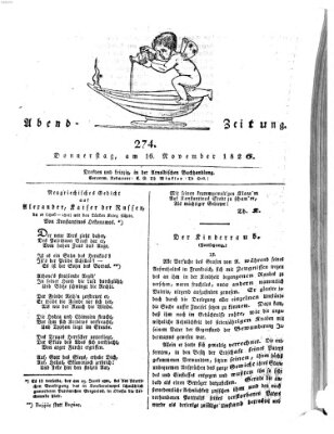 Abend-Zeitung Donnerstag 16. November 1826