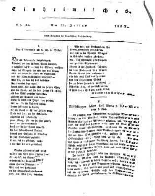 Abend-Zeitung Montag 31. Juli 1826
