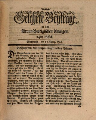 Braunschweigische Anzeigen Mittwoch 25. März 1767