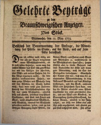 Braunschweigische Anzeigen Mittwoch 12. Mai 1773
