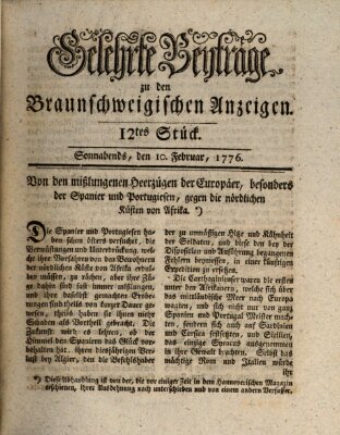 Braunschweigische Anzeigen Samstag 10. Februar 1776