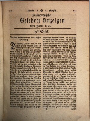 Hannoverische gelehrte Anzeigen (Hannoversche Anzeigen) Montag 5. März 1753