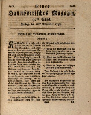 Neues hannoversches Magazin (Hannoversche Anzeigen)