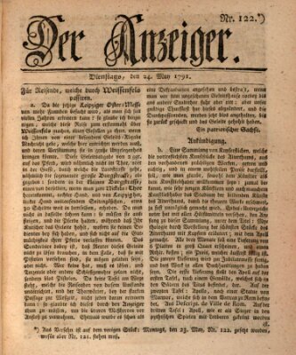 Der Anzeiger (Allgemeiner Anzeiger der Deutschen) Dienstag 24. Mai 1791