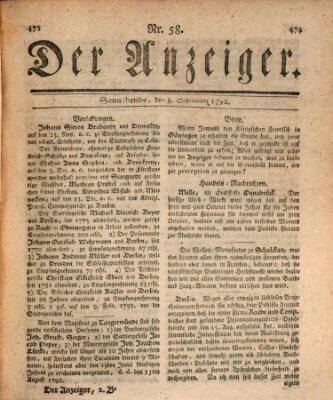 Der Anzeiger (Allgemeiner Anzeiger der Deutschen) Samstag 8. September 1792