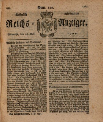 Kaiserlich privilegirter Reichs-Anzeiger (Allgemeiner Anzeiger der Deutschen) Mittwoch 28. Mai 1794