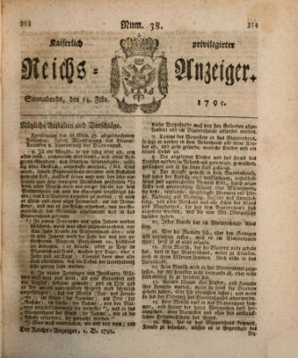 Kaiserlich privilegirter Reichs-Anzeiger (Allgemeiner Anzeiger der Deutschen) Samstag 14. Februar 1795