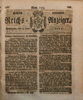 Kaiserlich privilegirter Reichs-Anzeiger (Allgemeiner Anzeiger der Deutschen) Samstag 13. Juni 1795
