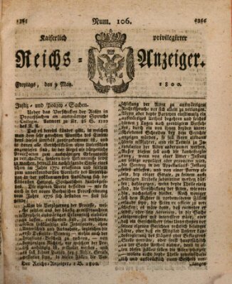 Kaiserlich privilegirter Reichs-Anzeiger (Allgemeiner Anzeiger der Deutschen) Freitag 9. Mai 1800
