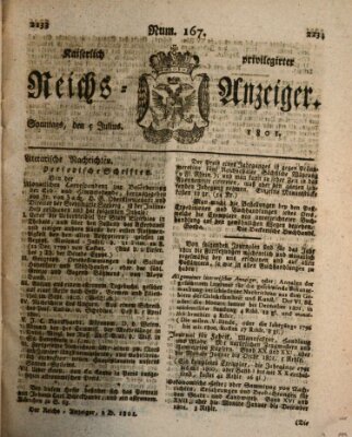 Kaiserlich privilegirter Reichs-Anzeiger (Allgemeiner Anzeiger der Deutschen) Sonntag 5. Juli 1801
