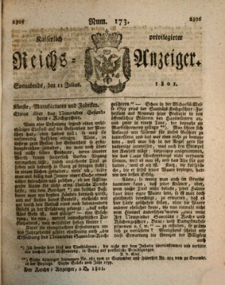 Kaiserlich privilegirter Reichs-Anzeiger (Allgemeiner Anzeiger der Deutschen) Samstag 11. Juli 1801