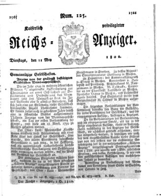 Kaiserlich privilegirter Reichs-Anzeiger (Allgemeiner Anzeiger der Deutschen) Dienstag 11. Mai 1802