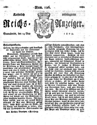 Kaiserlich privilegirter Reichs-Anzeiger (Allgemeiner Anzeiger der Deutschen) Samstag 14. Mai 1803