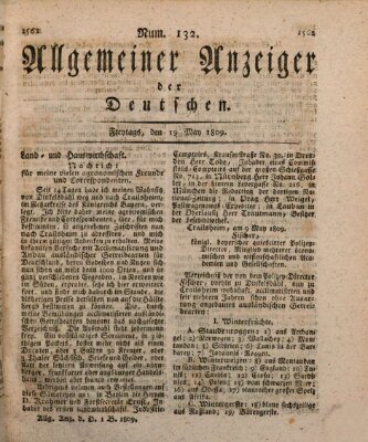 Allgemeiner Anzeiger der Deutschen Freitag 19. Mai 1809