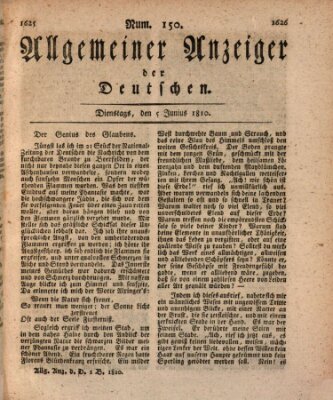 Allgemeiner Anzeiger der Deutschen Dienstag 5. Juni 1810
