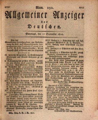 Allgemeiner Anzeiger der Deutschen Sonntag 16. September 1810