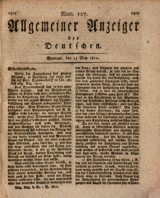 Allgemeiner Anzeiger der Deutschen Montag 13. Mai 1811