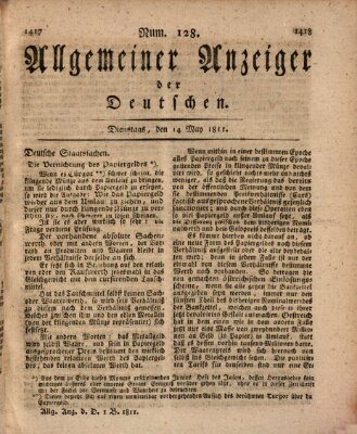 Allgemeiner Anzeiger der Deutschen Dienstag 14. Mai 1811