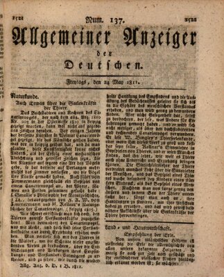 Allgemeiner Anzeiger der Deutschen Freitag 24. Mai 1811
