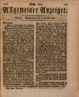 Allgemeiner Anzeiger der Deutschen Donnerstag 25. Juni 1812