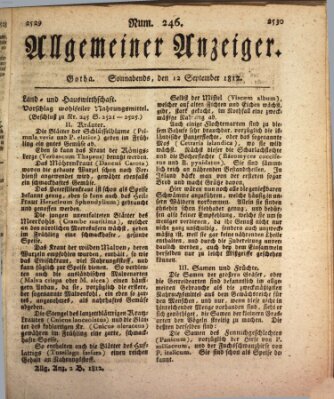 Allgemeiner Anzeiger der Deutschen Samstag 12. September 1812