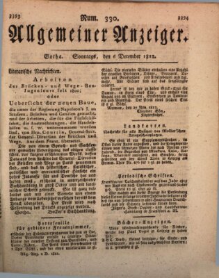 Allgemeiner Anzeiger der Deutschen Sonntag 6. Dezember 1812