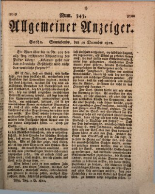 Allgemeiner Anzeiger der Deutschen Samstag 19. Dezember 1812