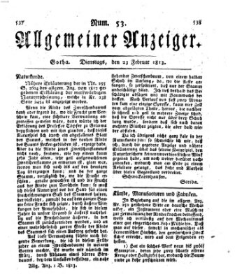 Allgemeiner Anzeiger der Deutschen Dienstag 23. Februar 1813