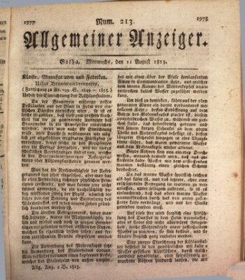 Allgemeiner Anzeiger der Deutschen Mittwoch 11. August 1813