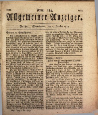 Allgemeiner Anzeiger der Deutschen Samstag 23. Oktober 1813