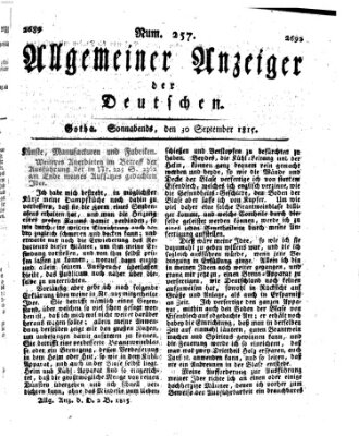 Allgemeiner Anzeiger der Deutschen Samstag 30. September 1815