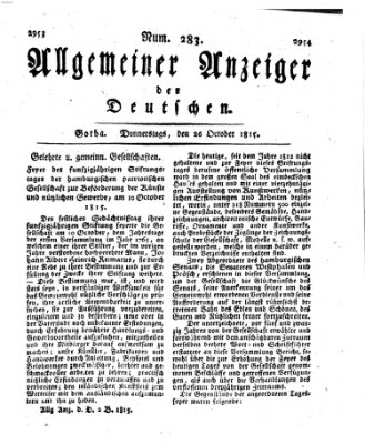 Allgemeiner Anzeiger der Deutschen Donnerstag 26. Oktober 1815