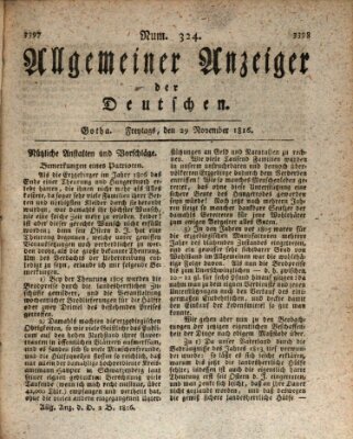 Allgemeiner Anzeiger der Deutschen Freitag 29. November 1816