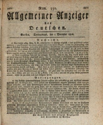 Allgemeiner Anzeiger der Deutschen Donnerstag 5. Dezember 1816