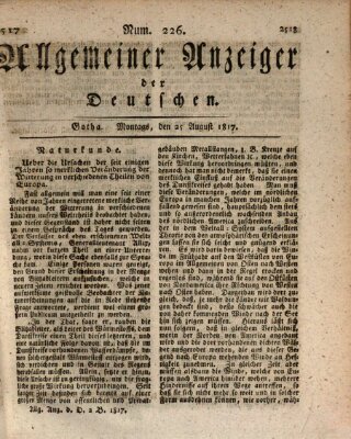 Allgemeiner Anzeiger der Deutschen Montag 25. August 1817