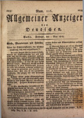 Allgemeiner Anzeiger der Deutschen Freitag 1. Mai 1818