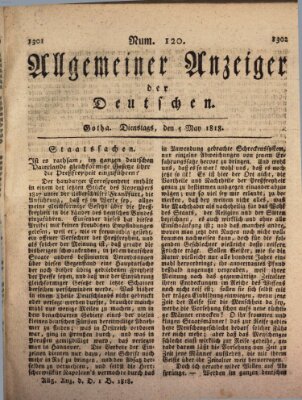 Allgemeiner Anzeiger der Deutschen Dienstag 5. Mai 1818