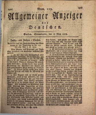 Allgemeiner Anzeiger der Deutschen Samstag 16. Mai 1818