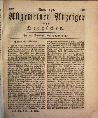 Allgemeiner Anzeiger der Deutschen Dienstag 19. Mai 1818