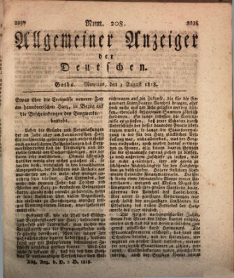 Allgemeiner Anzeiger der Deutschen Montag 3. August 1818