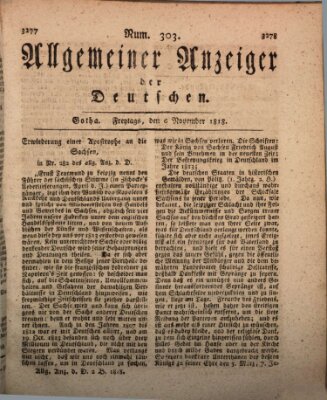 Allgemeiner Anzeiger der Deutschen Freitag 6. November 1818