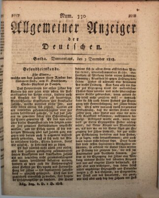 Allgemeiner Anzeiger der Deutschen Donnerstag 3. Dezember 1818