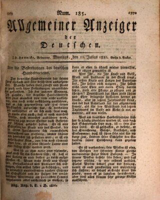 Allgemeiner Anzeiger der Deutschen Montag 10. Juli 1820