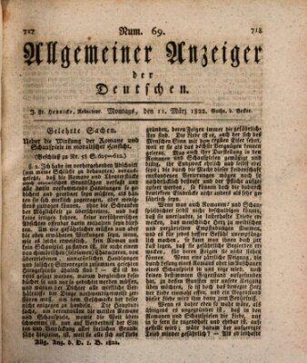 Allgemeiner Anzeiger der Deutschen Montag 11. März 1822