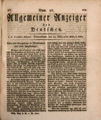 Allgemeiner Anzeiger der Deutschen Donnerstag 28. März 1822